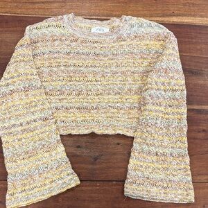 Zara crop open knit sweater size 11/12